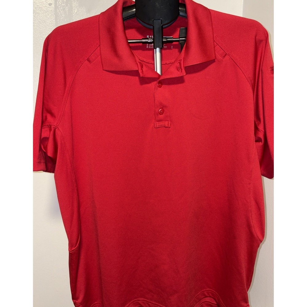 511 Polo Shirt Mens Sz Large Short Sleeve‎ Collar RED